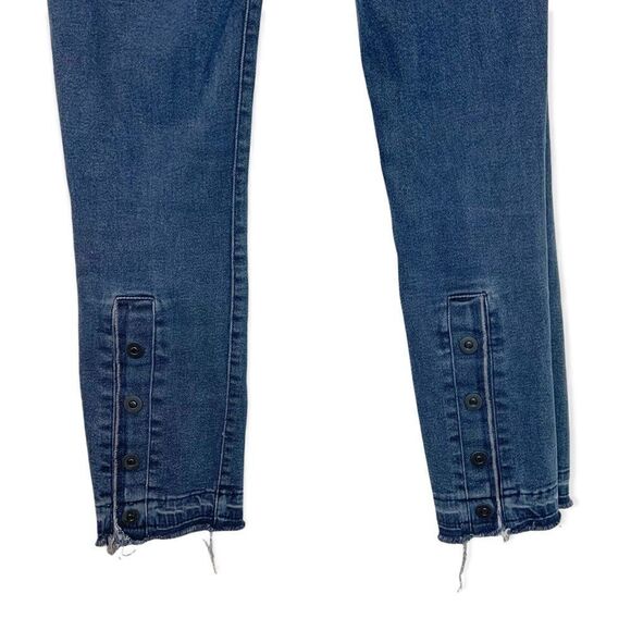 DL1961 Mara Instasculpt Mid Rise Straight Ankle Frayed Snap Jeans (A10) - Picture 8 of 11